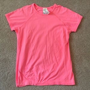 Athleta girl speedlight seemless tee coral petal